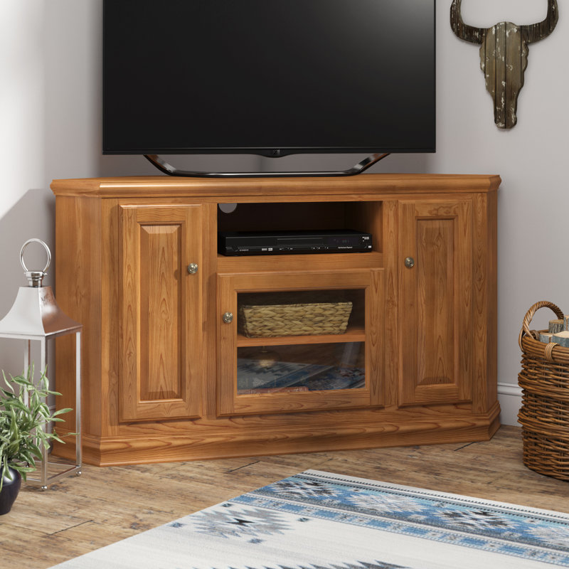 Loon Peak® Lapierre Solid Wood Corner TV Stand for TVs up to 70